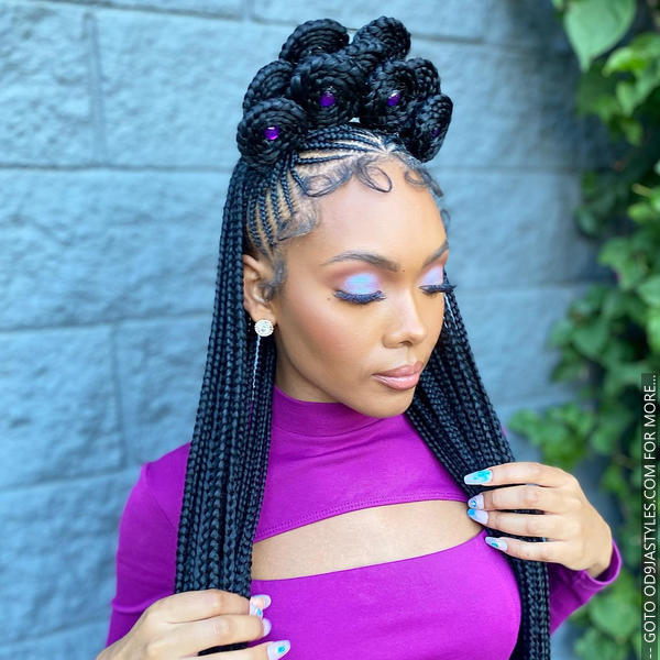 30+ Latest Black Braided Hairstyles For Classy and Elegant Looks (12)
