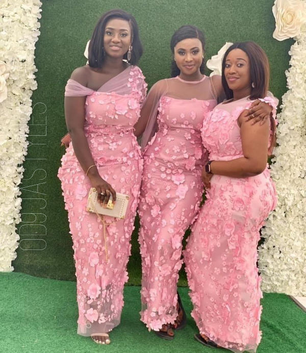 45+ Radiant Baby Pink Colour Lace Aso-Ebi Styles For Owambe (29)