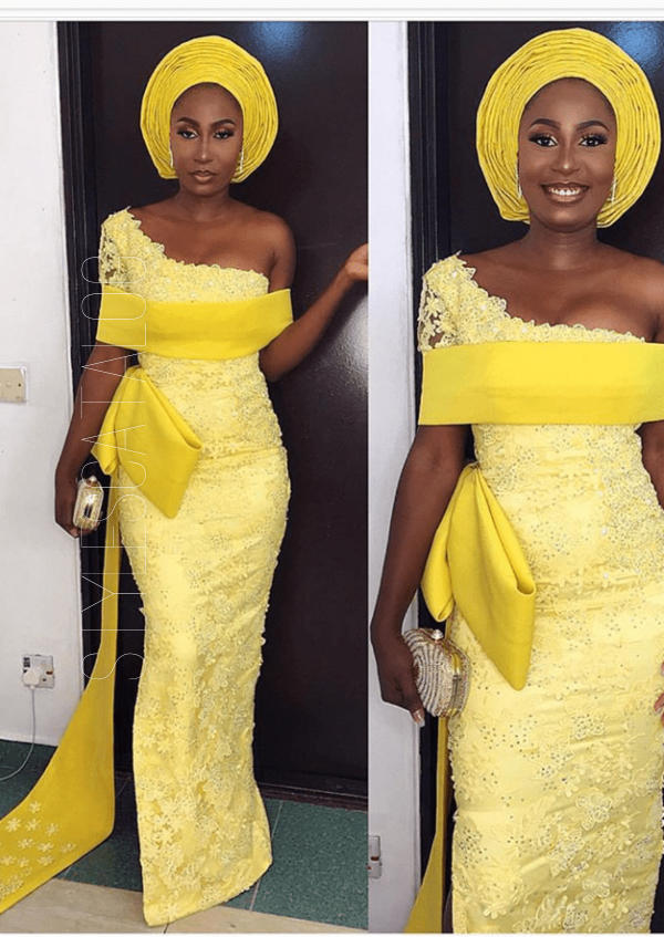 Look Classy And Mature To Your Next Occasion With These Yellow Fabric Styles (14)