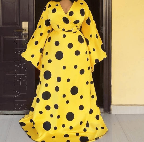 Look Classy And Mature To Your Next Occasion With These Yellow Fabric Styles (18)