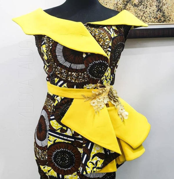 Look Classy And Mature To Your Next Occasion With These Yellow Fabric Styles (3)