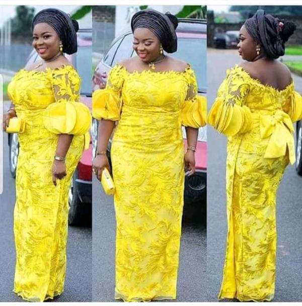 Look Classy And Mature To Your Next Occasion With These Yellow Fabric Styles (8)