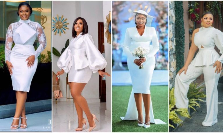 Gorgeous and Beautiful Gown Styles For Civic/Court Wedding