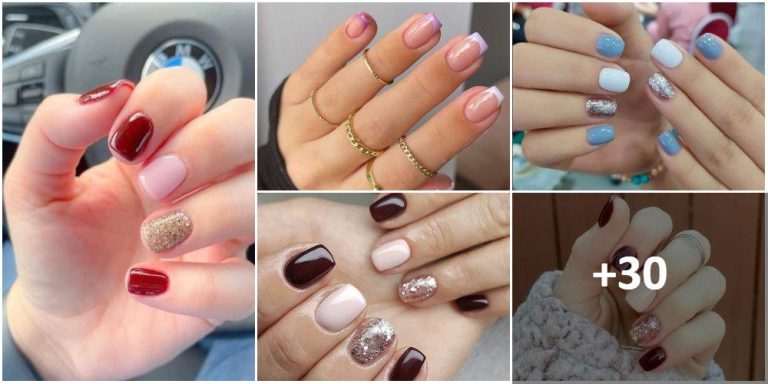 PRETTY DECORATED SHORT NAILS【30+ Nail Polish Ideas】