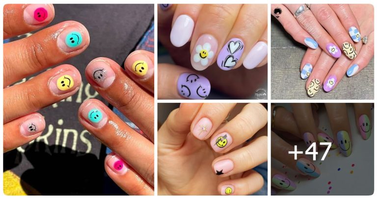 Smiley Face Nails For A Trendy Manicure 【+47 Great Ideas】💅😍