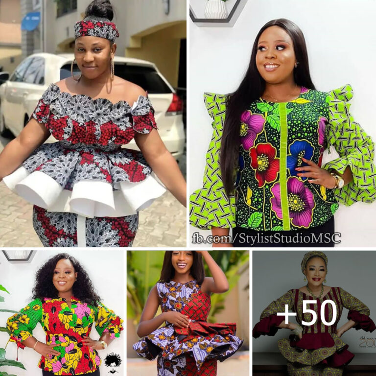 Chic Ankara and Lace Blouse Designs: Perfect for Pairing with Wrappers and Skirts