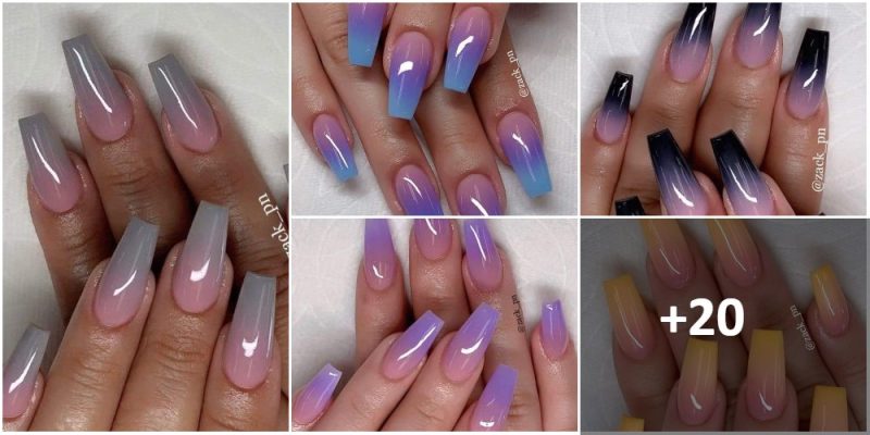 ▷ BLURED French Nails【20 Color Ideas】💙💅❤️