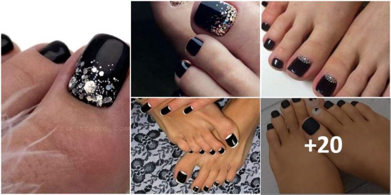 Black toenails, stylish ideas for your feet