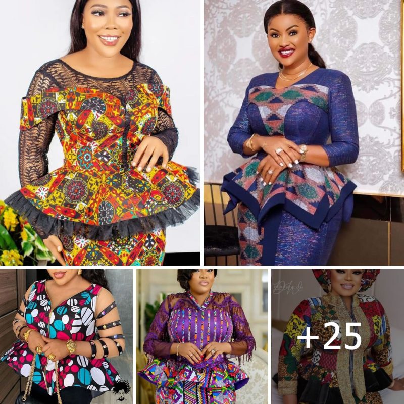 25+ Fascinating Ankara Peplum Blouse Styles For Stylish Ladies