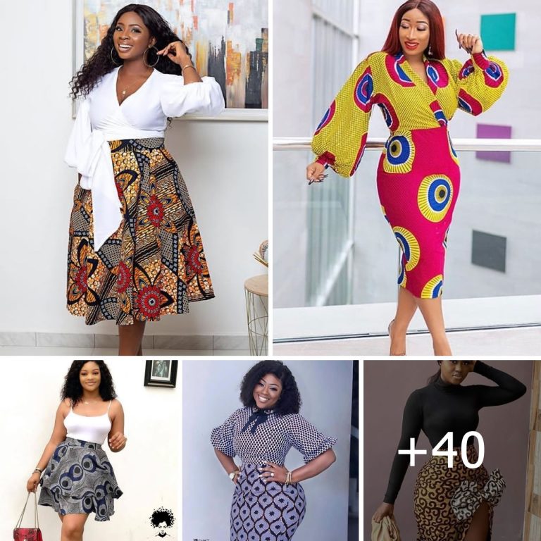 40 Latest Ankara High Waist Skirt Styles for stylish ladies 2023-2024