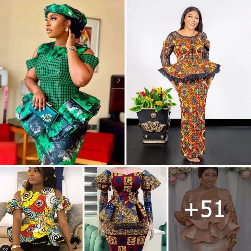 Trendy New Peplum Designs for Skirts and Blouses in Ankara with Pictures