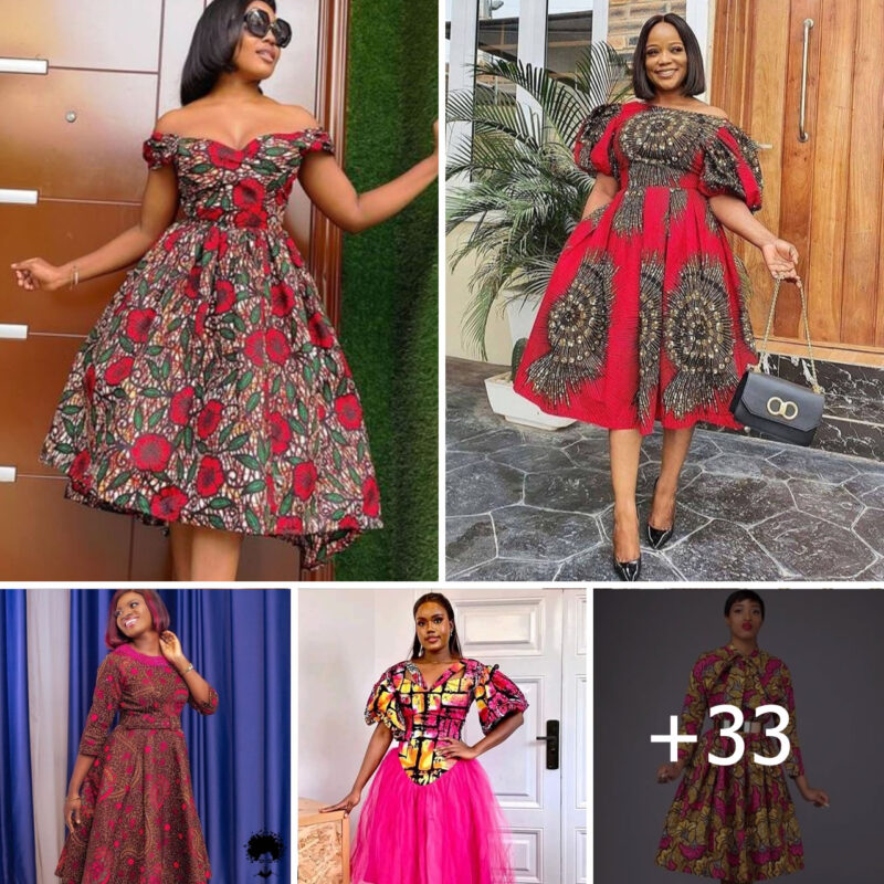 30+ Charming Ankara Short Gown Styles For Classy Looks.