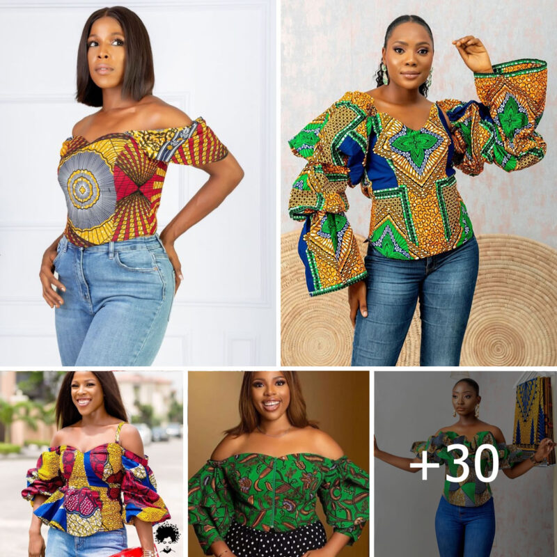 30+ Fascinating Ankara Tops/blouse Styles To Rock Trousers.