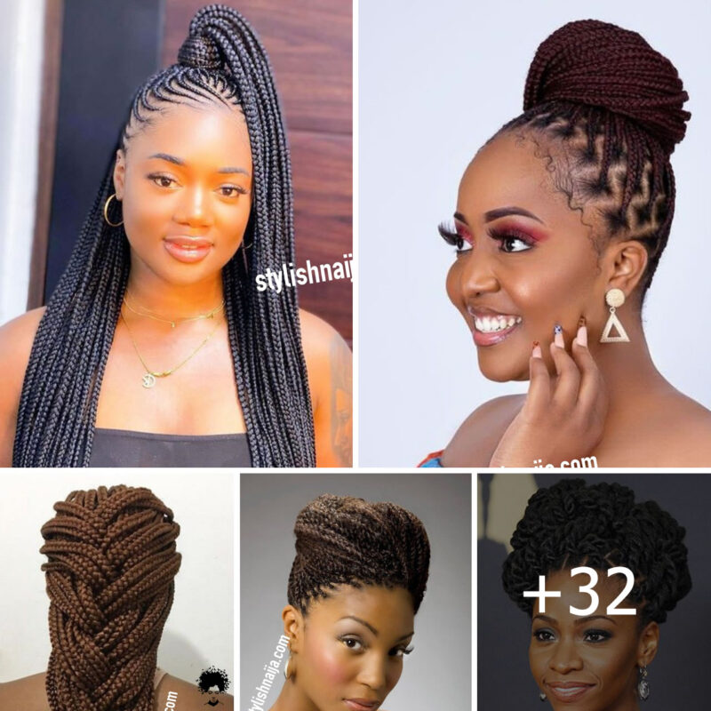 30+ Fascinating Ways To Style/pack Ghana And Box Braids Hairstyles.