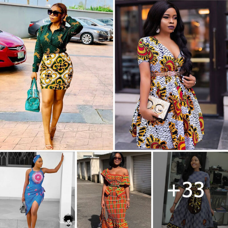 33 Chic Ankara Mini Dress Inspirations: Perfect for the Fashion-Forward Mother