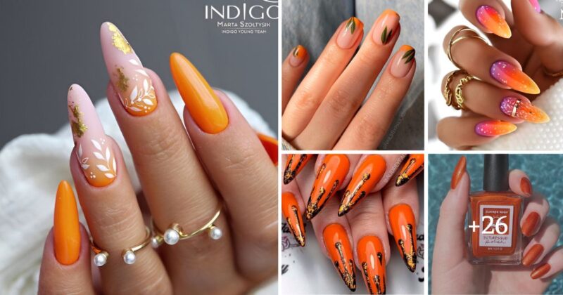 30 Chic Orange Nail Ideas To Make You Look Stunning