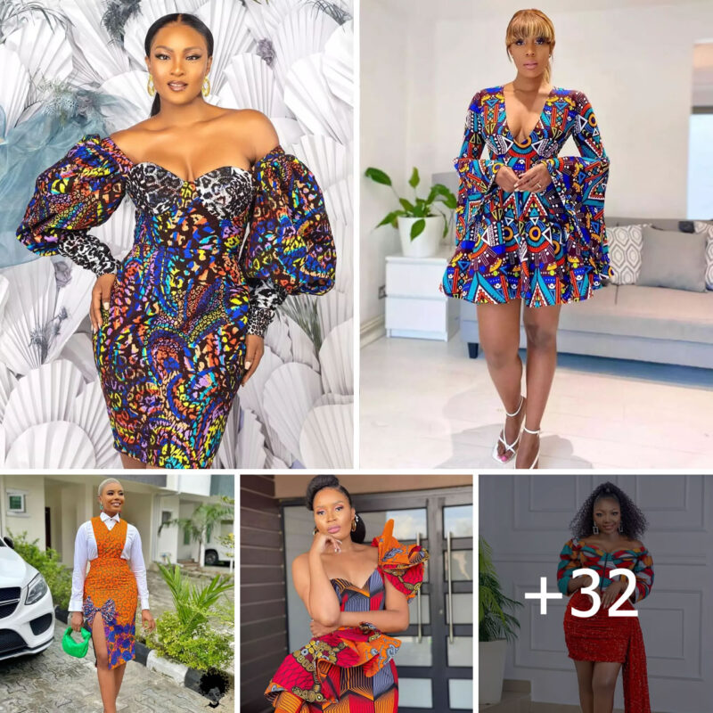 32 Charming Ankara Short Dress Styles for a Chic Appearance