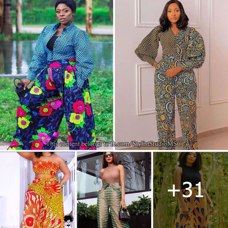 30+ Latest Ankara Palazzo Trousers and Jumpsuits Styles 2022-2023