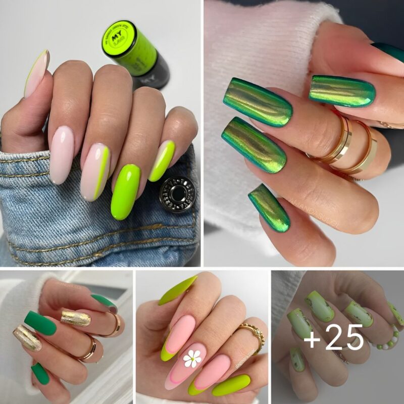 4 leaf clover and green nails – this is the recipe for good luck!