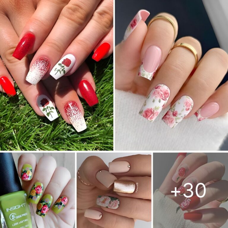 30 Short Rose Nail Designs Every Charming Lady Should Check Out