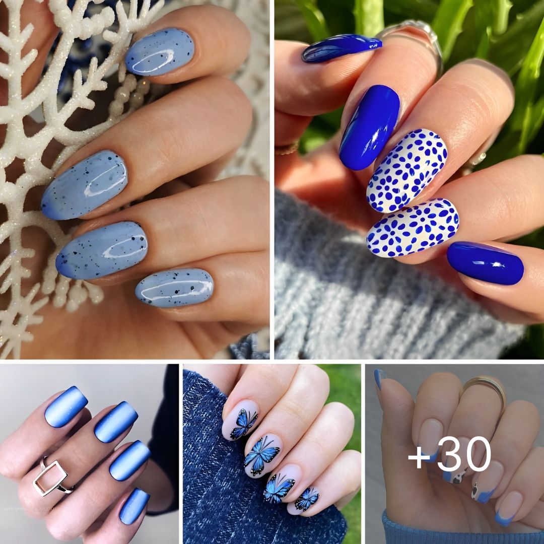 30 Gorgeous Blue Nail Designs To Copy In 2024