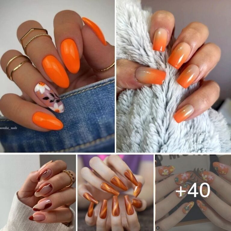 40+ Orange Nails And Orange Nail Designs