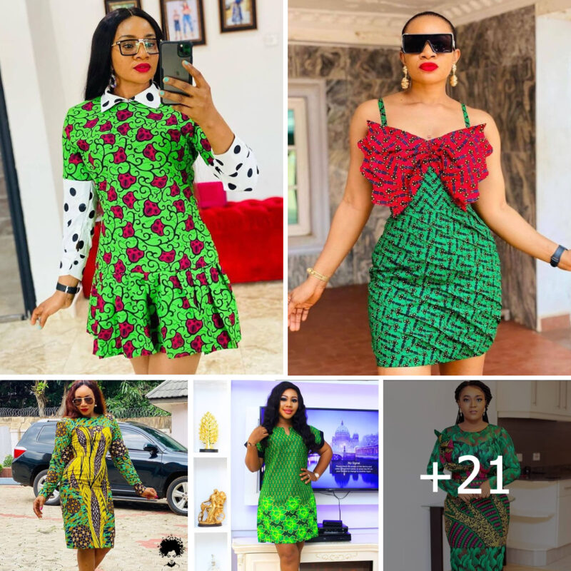 Amazing Ways To Rock Green Coloured Ankara Styles.