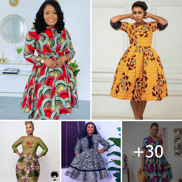 25+ Elegant Ankara Short Gown Styles for Lively African Women