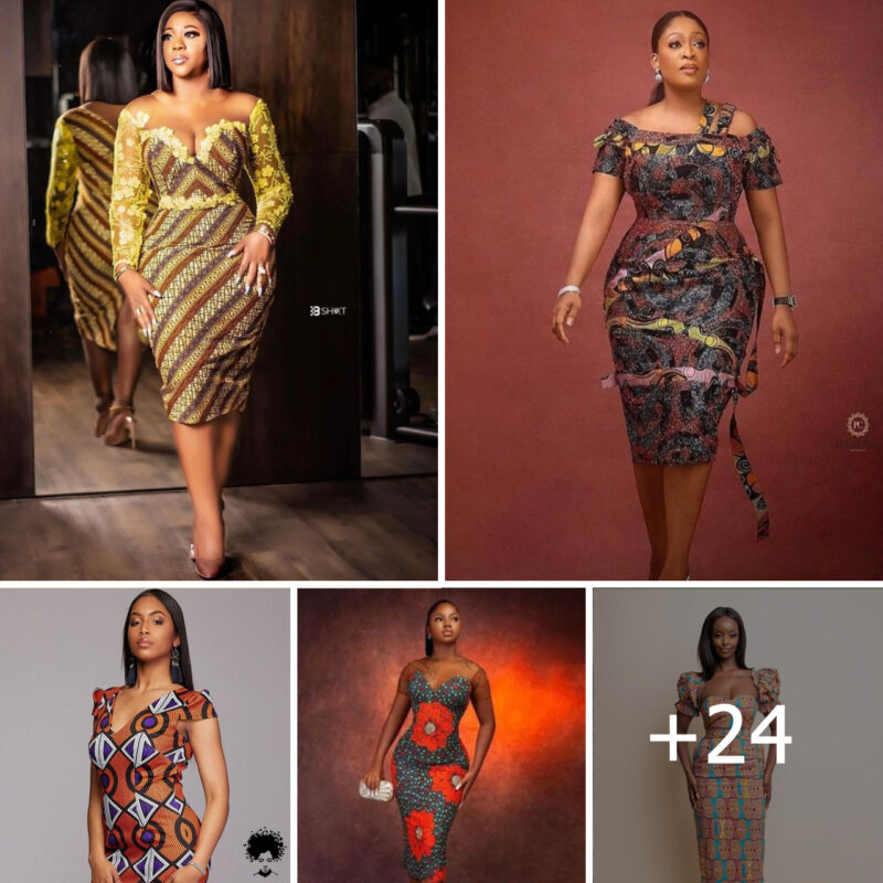 Smart Ankara Bodycon Gown Styles for Fashionable Women.