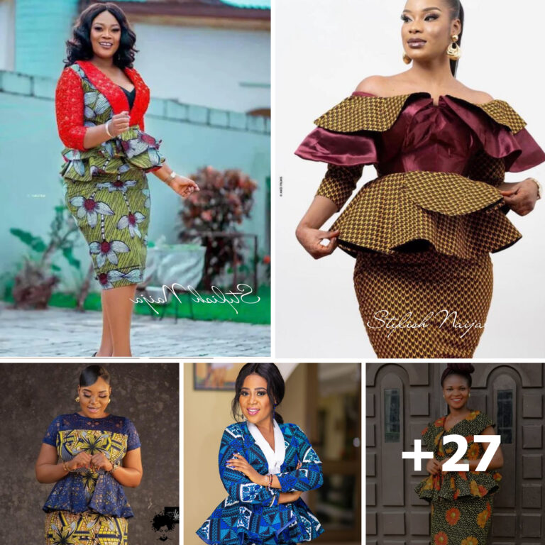 Dazzling Ankara Skirt And Blouse Styles For Work And Business Places.