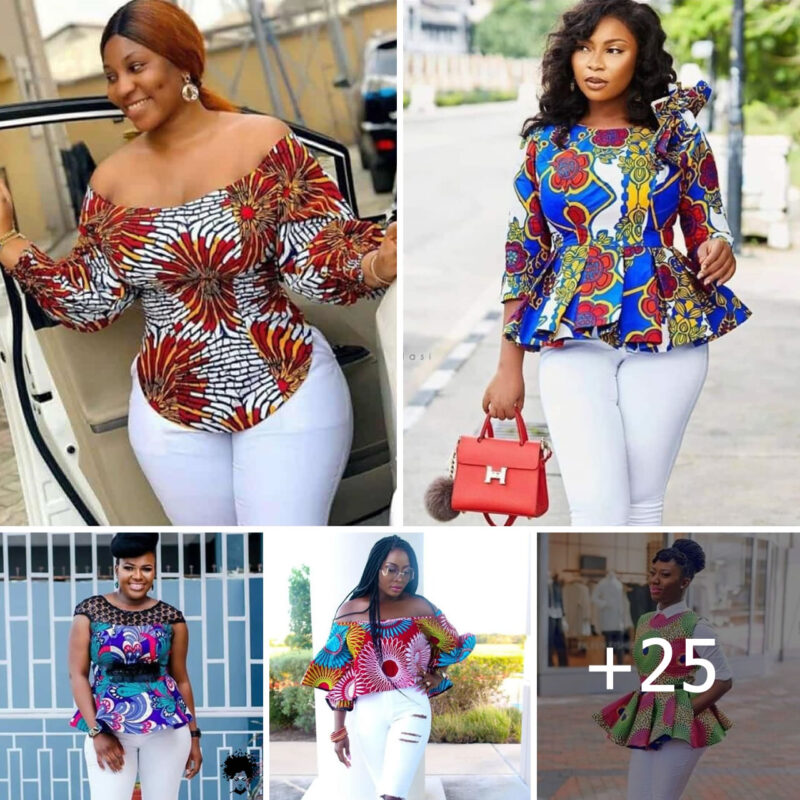 Elevate your Fashion Game with these Trendy Ankara Blouse Styles for Trousers