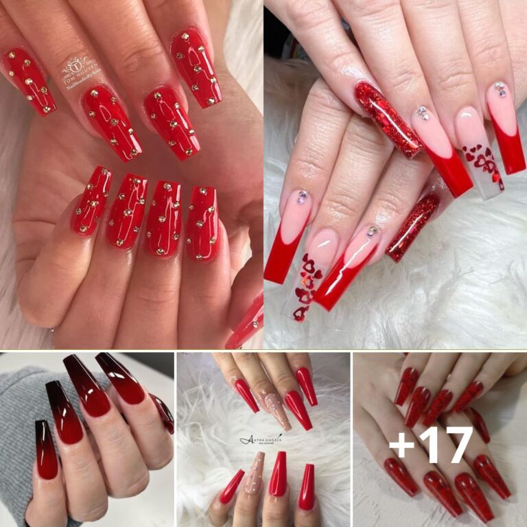 Find Out 20 Red Long Acrylic Nails That Will Complement Your Sassy Personality