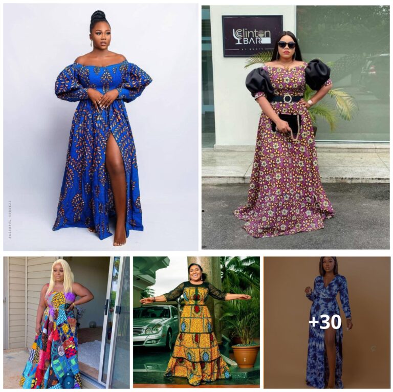 Ankara Maxi Long Gown Styles Collections for Beautiful Ladies