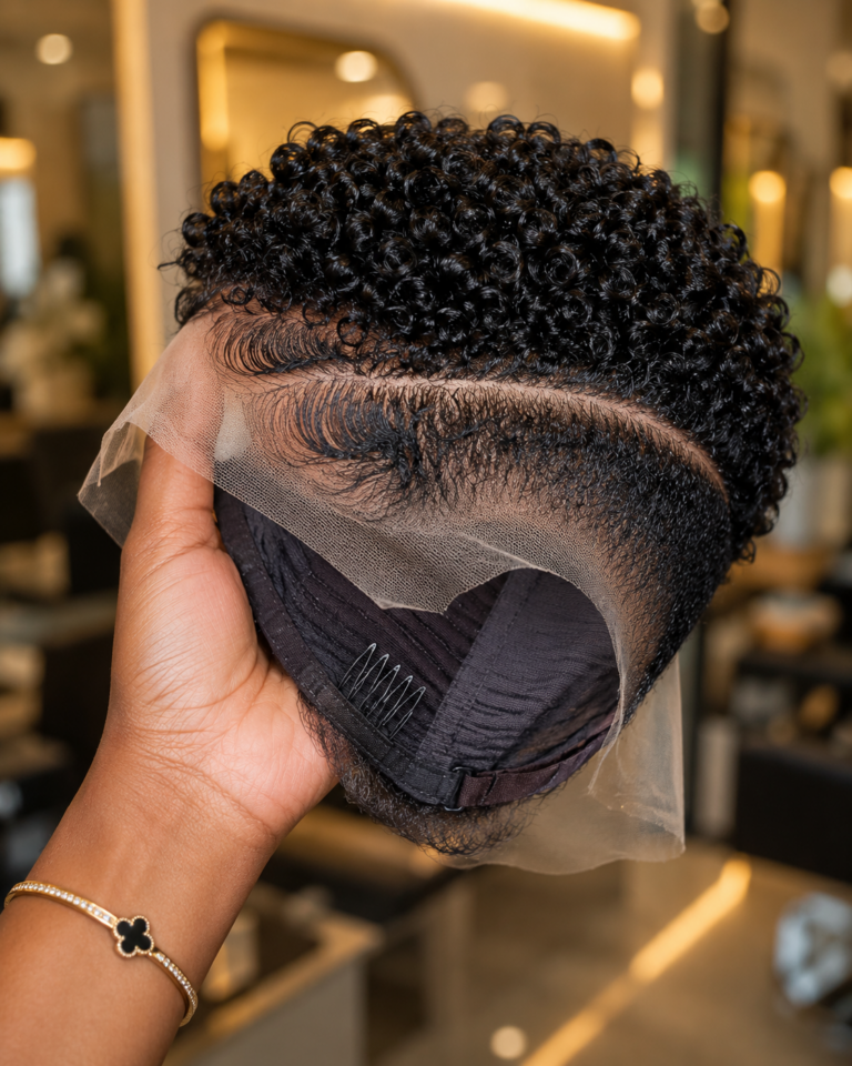 Sculpted Wave Edges Across The Whole Temple — Where To Buy It And What To Pay 🖤✨ #naturalhair.hairstyles
