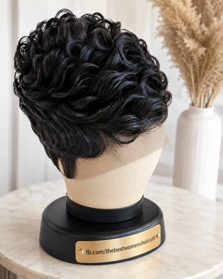 Black Curly Pixie Wigs Get Exposed At The Back, Not The Front #thebestwomenshaircuts