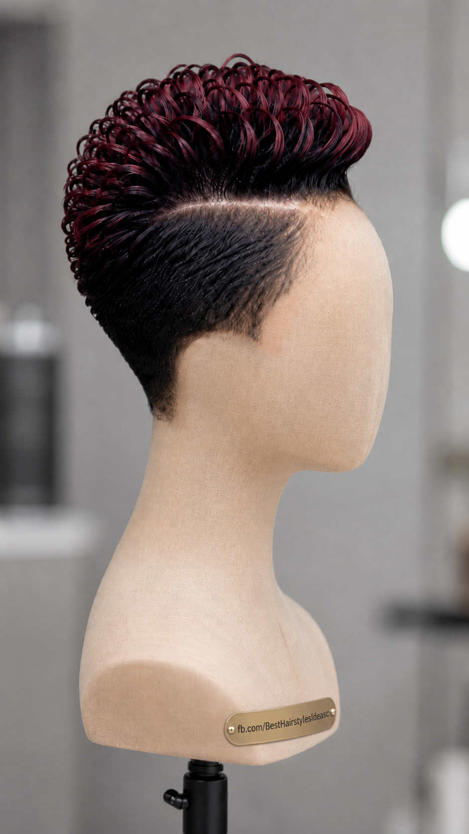 Burgundy Plum Crest Meets Shadow Black Taper: Why High-Crown Lift Redefines A Two-Tone Pixie Wig #BestHairstylesIdeasc