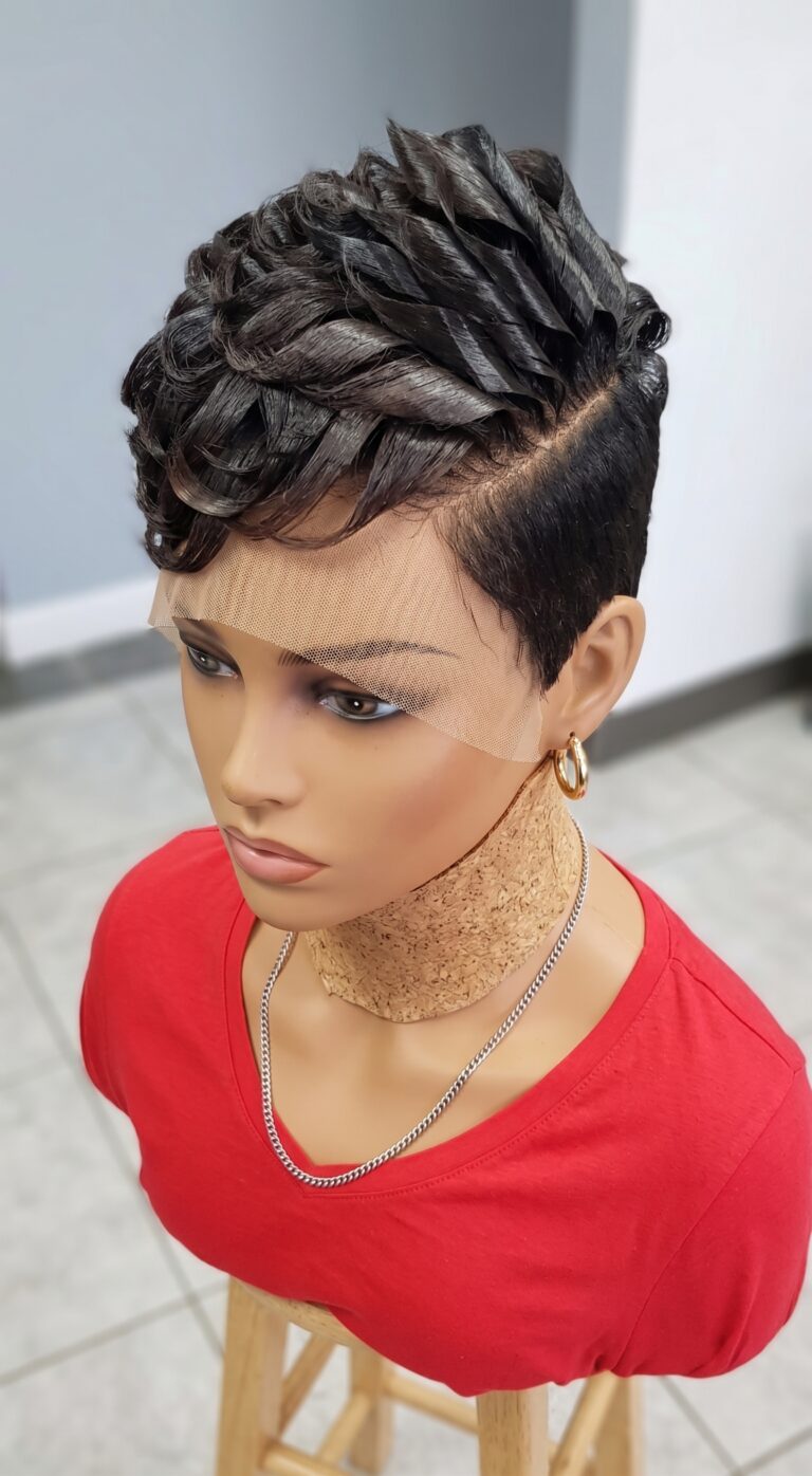Flat Iron Spikes Meet Clean Side Parting: Why Directional Ridge Work Defines A Short Pixie Wig #yourfashionassistant
