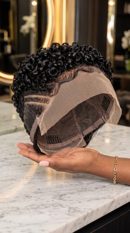 Cap Architecture Dictates Glueless Hold: Why Internal Straps Secure A Double Carved Curly Pixie Wig #HaircutStyleIdeas
