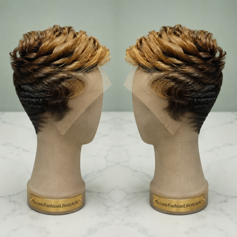 Half Of A Finger Wave Pixie Wig Rinses Out The First Time You Wash It #FashionLifestyleSC
