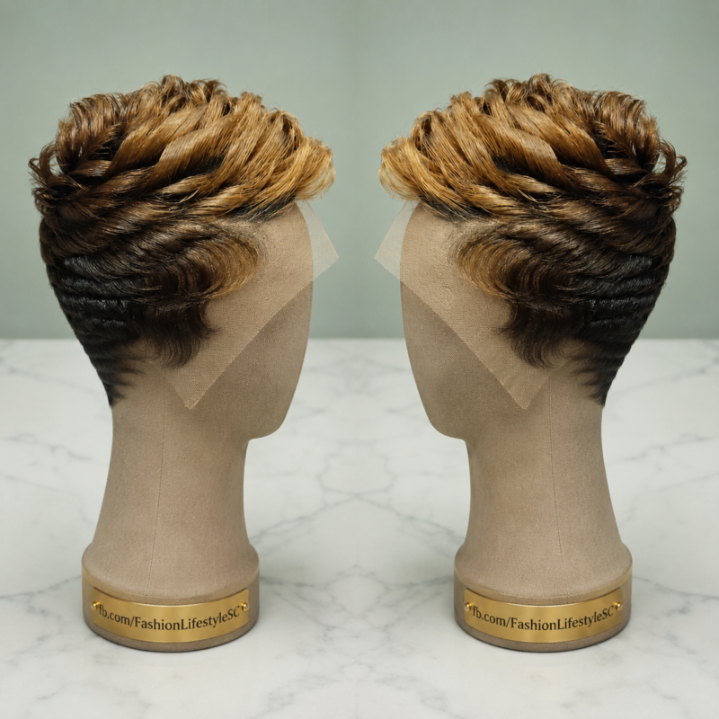 Half Of A Finger Wave Pixie Wig Rinses Out The First Time You Wash It #FashionLifestyleSC