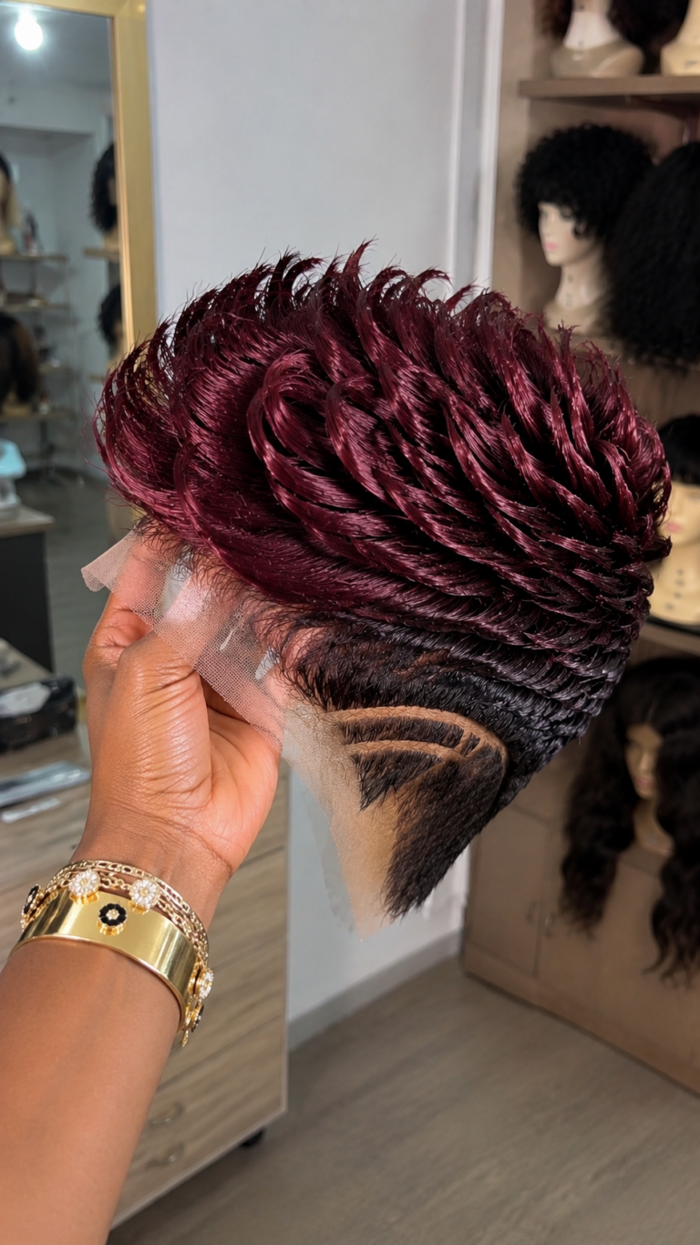 A Burgundy Twist Crown And A Black Nape Will Not Fade At The Same Rate #yourfashionassistanth