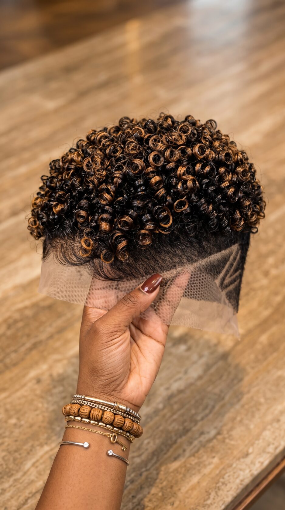 Honey-Bronze Ringlet Highlights Transform The Dimension Of A Carved Pixie Unit #BestHairstylesIdeasc