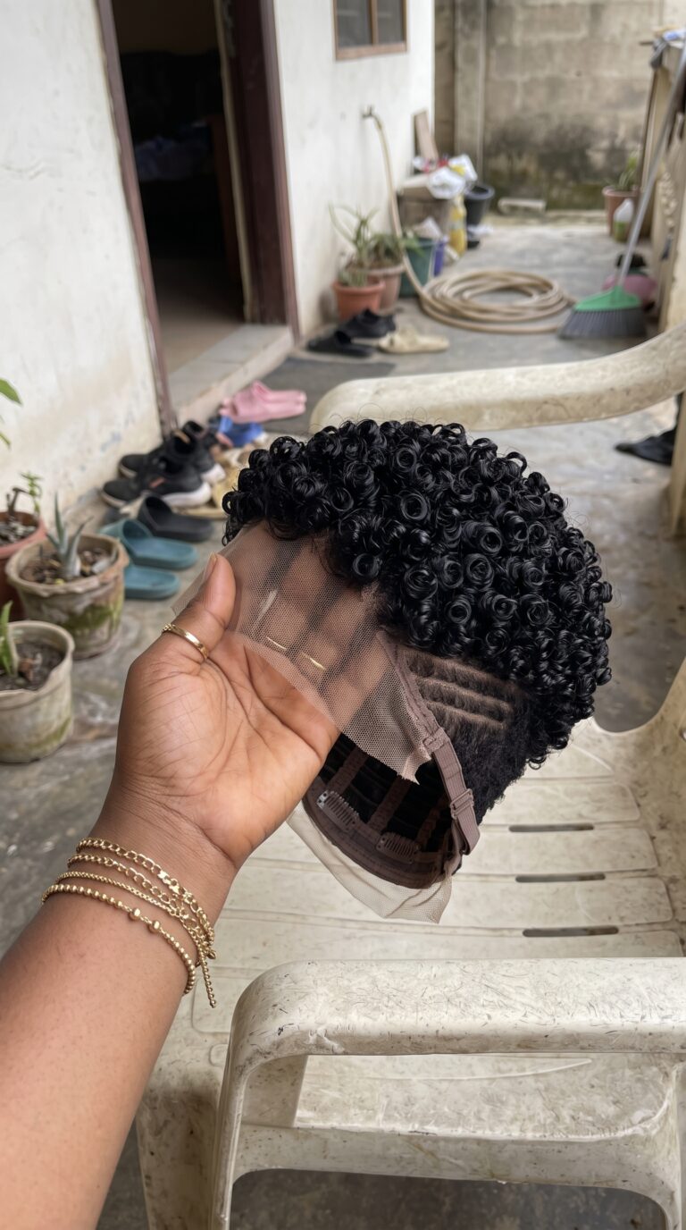 The Internal Cap Architecture Shows How A Carved Low-Cut Afro Unit Holds Its Tension #HairstylesforWomenSC