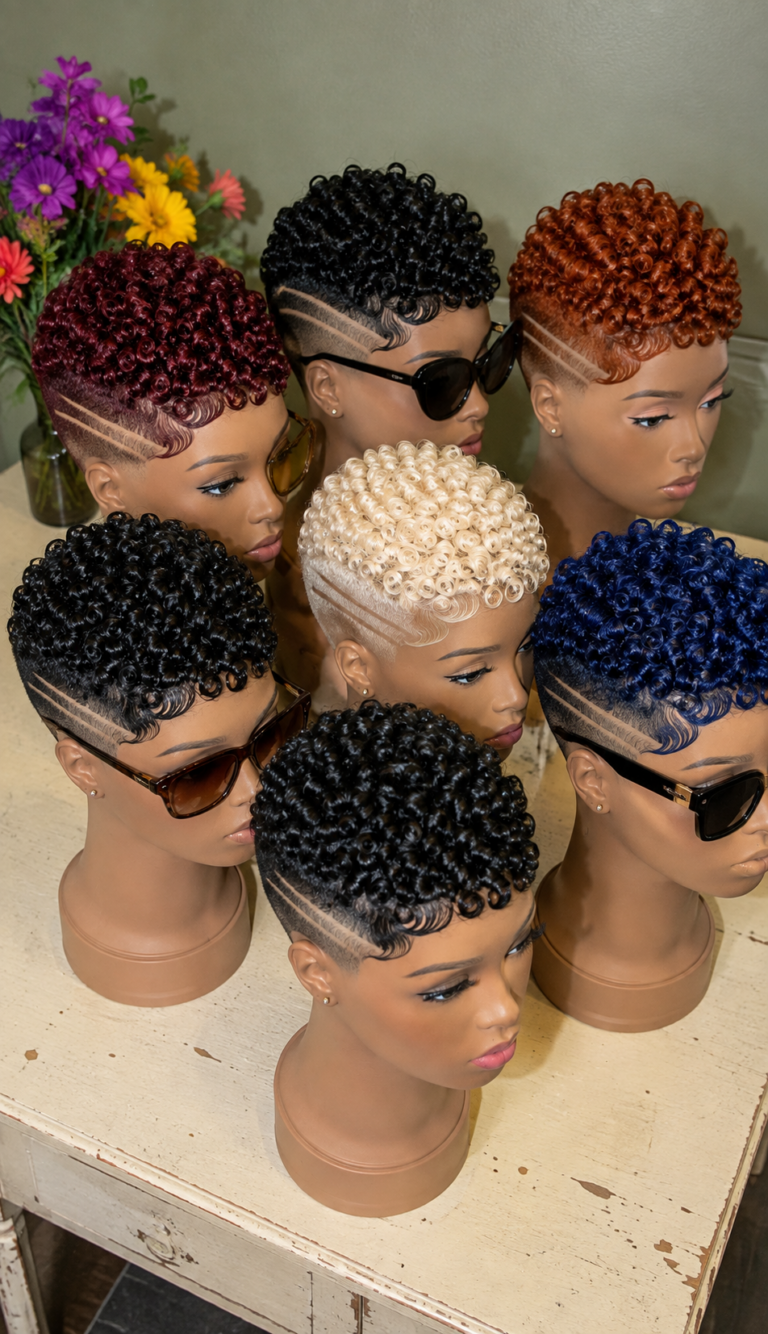 What Does A Multi-Color Curly Taper Pixie Wig Display Tell You About Craft? #yourfashionassistant