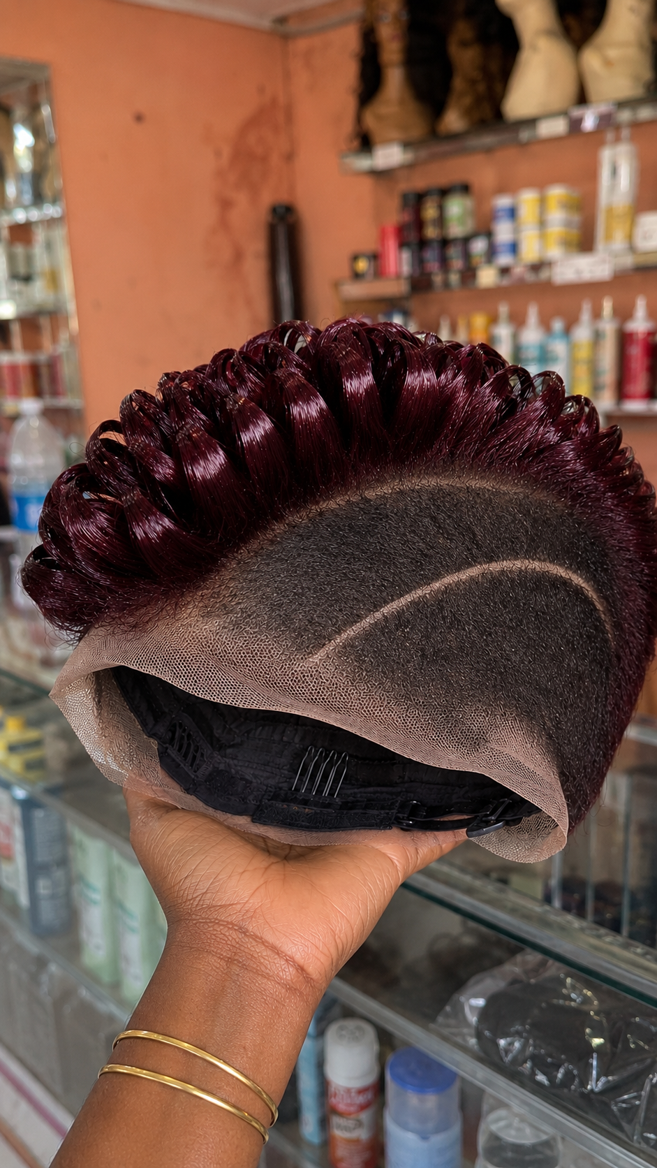Never Buy A Burgundy Mohawk Pixie Wig Without Checking The Lace Border #AfricanTrendyFashionSC