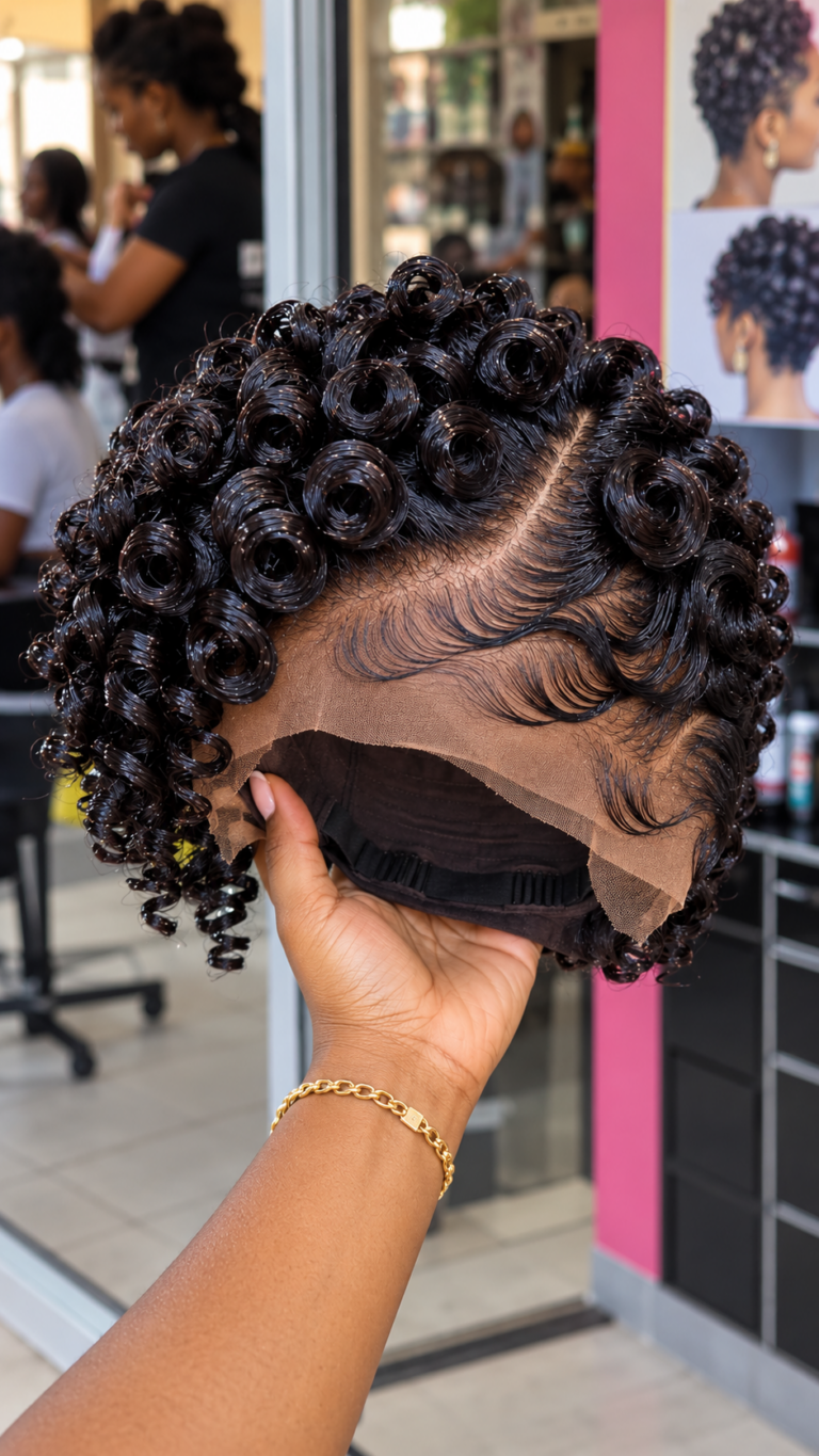 Gorgeous Black Ringlet Pixies with Elegant Finger Waves #afth