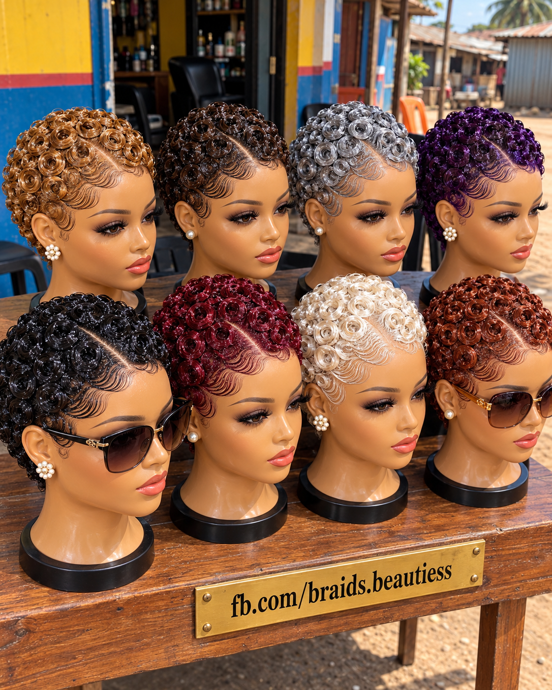 Colorful Curly Pixie Wigs with Beautiful Finger Waves #bb