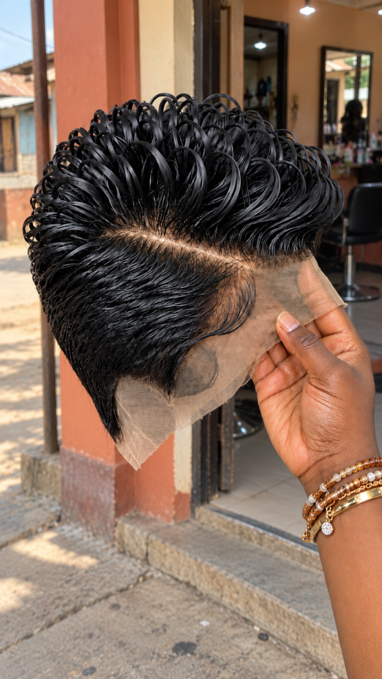 Gorgeous Black Pixie Wig with Bouncy Ribbon Curls #bb