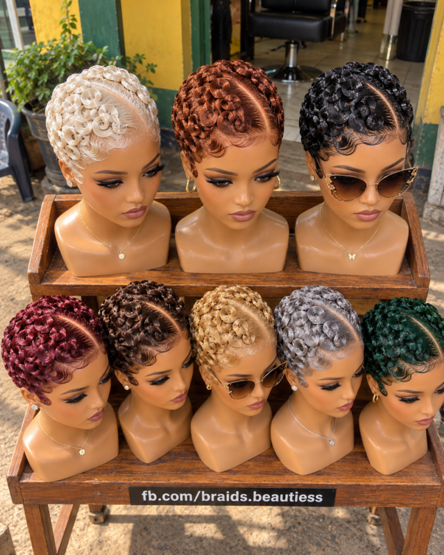 Beautiful Finger Wave Pixie Wigs in Eight Gorgeous Colors #bb